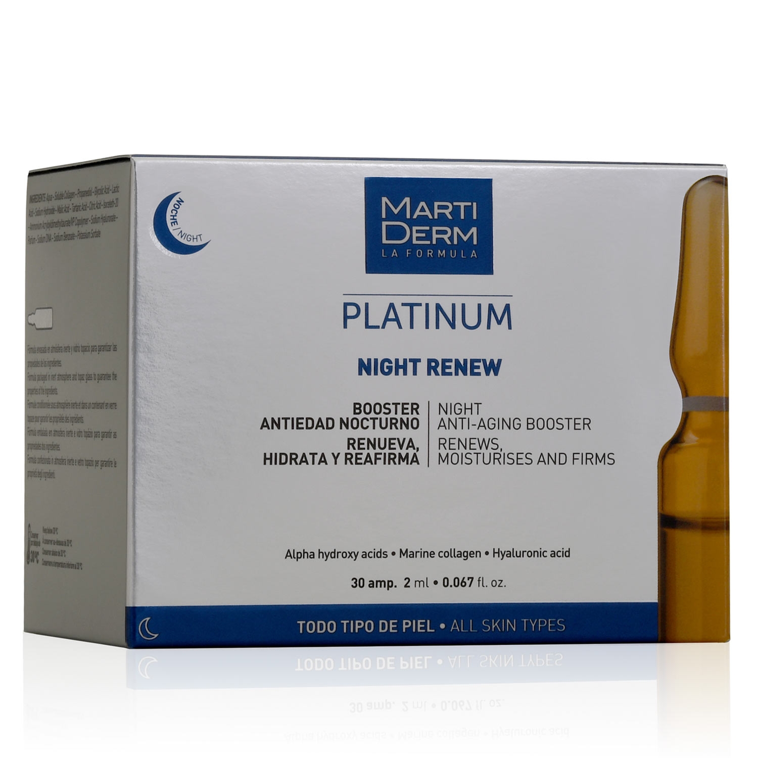 Night Renew 30 ampoules MartiDerm the brand in cosmetic dermatology.